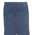 DICKIES Cargo Workwear Mens Trousers Blue Regular Straight W42 L27 on Sale