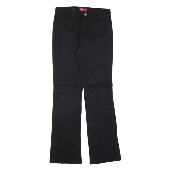 DICKIES Workwear Womens Trousers Black Regular Flared W26 L30 Discount