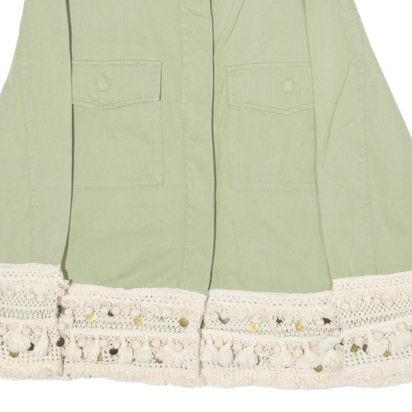 ZARA WOMAN Lace Details Womens Chore Jacket Green L Discount