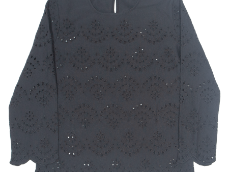 MASSIMO DUTTI Womens Top Black 3 4 Sleeve S Online now