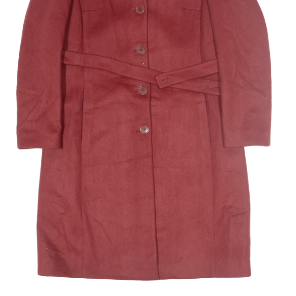 BALLY Womens Overcoat Coat Red Wool M Online