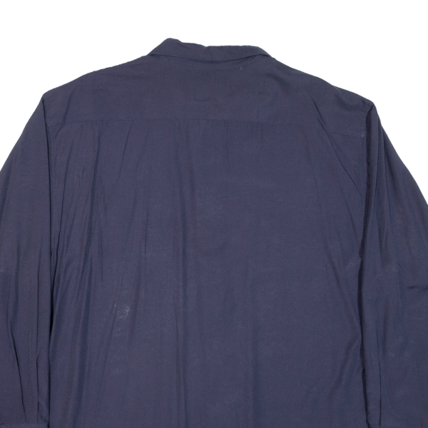 AMB Mens Plain Shirt Blue Viscose Long Sleeve XL Online Hot Sale