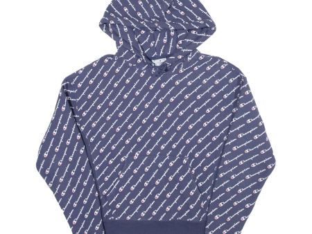 CHAMPION REVERSE WEAVE Mens Blue Hoodie M For Discount