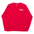 CHAMPION Workwear Mens T-Shirt Red Long Sleeve M Online Sale