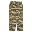 AOWOFS Fleece Lined Cargo Camo Mens Trousers Green Regular Straight W36 L28 Hot on Sale