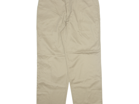 DOCKERS Khaki Mens Trousers Beige Classic Straight W36 L30 Hot on Sale