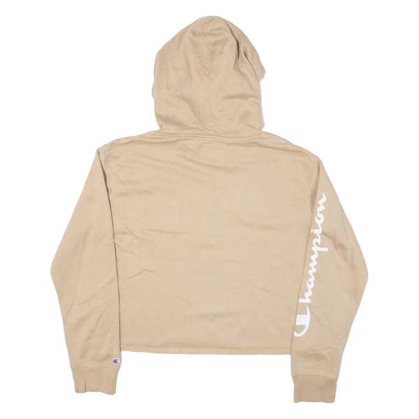 CHAMPION Cropped Womens Brown Hoodie M Sale