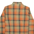 BARBADOS SHIRTS Slim Fit Mens Shirt Orange Check Long Sleeve S For Discount