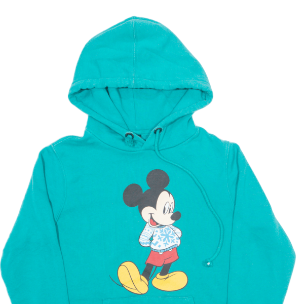 DISNEY Mickey Mouse Mens Green Hoodie S on Sale