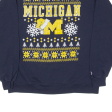 CHAMPION University Of Michigan Christmas Mens Sweatshirt Blue USA XL Online Sale