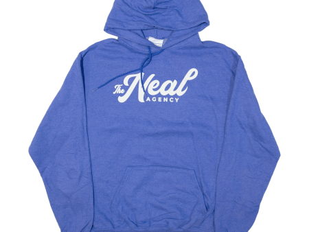 CHAMPION The Neal Agency Mens Blue Hoodie L Online Hot Sale