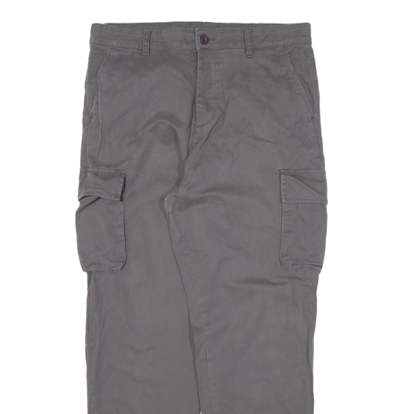 Cargo Womens Trousers Grey Regular Tapered W33 L28 on Sale