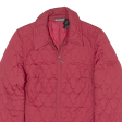 DKNY Womens Quilted Jacket Red S For Discount