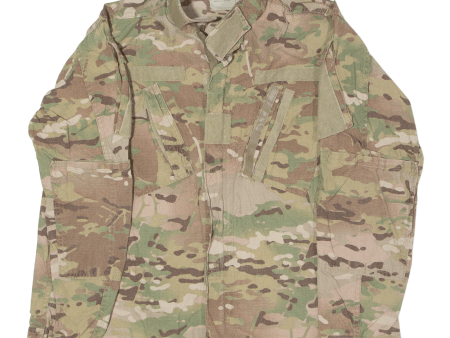 AMERICAN APPAREL, INC Army Combat Mens Military Jacket Green Camouflage S Fashion