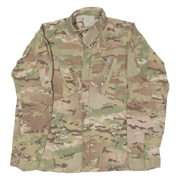 AMERICAN APPAREL, INC Army Combat Mens Military Jacket Green Camouflage S Fashion