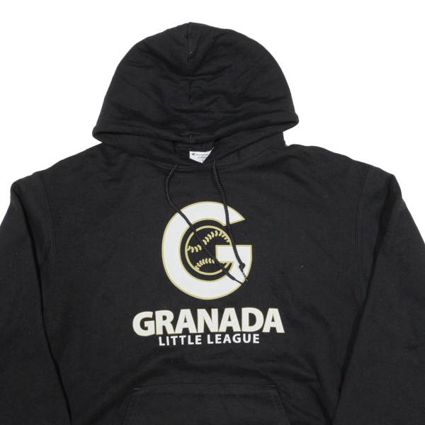 CHAMPION Granada Little League Mens Black Hoodie USA L Online Hot Sale