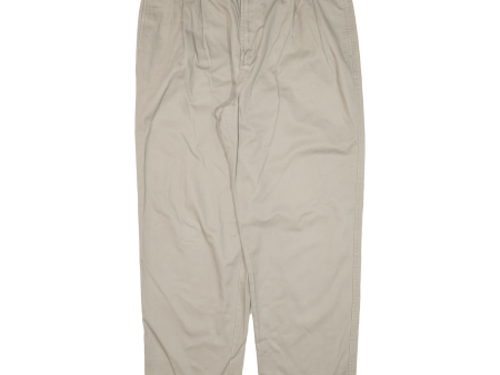 CAMEL Mens Trousers Beige Relaxed Straight W40 L30 Online Hot Sale