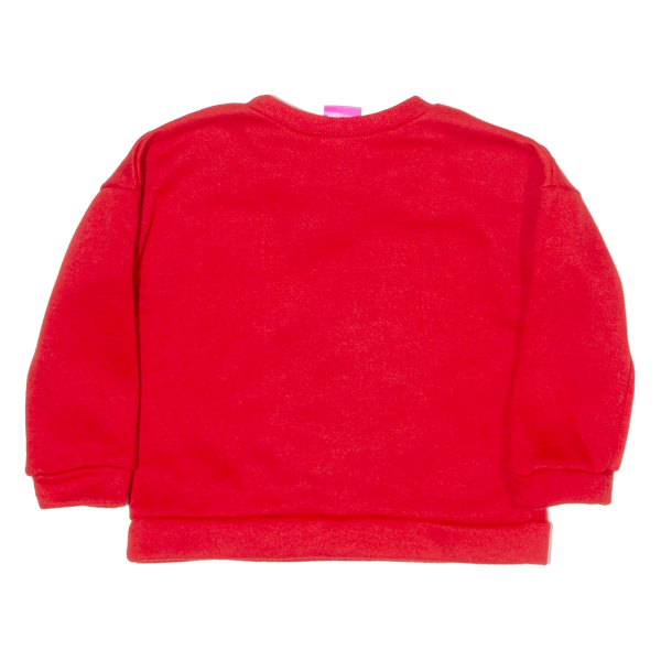 DISNEY Christmas Minnie Mouse Girls Sweatshirt Red 3Y For Sale