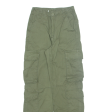 Cargo Girls Trousers Green Regular Straight W26 L30 Online now