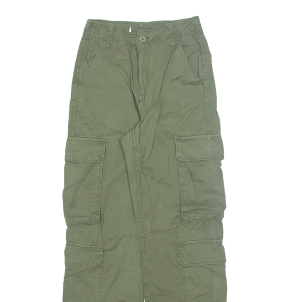 Cargo Girls Trousers Green Regular Straight W26 L30 Online now