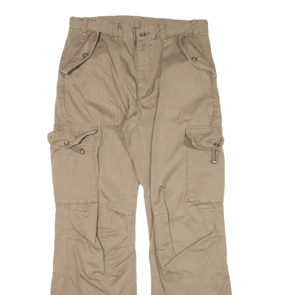 Cargo Womens Trousers Brown Loose Flared W32 L34 Discount