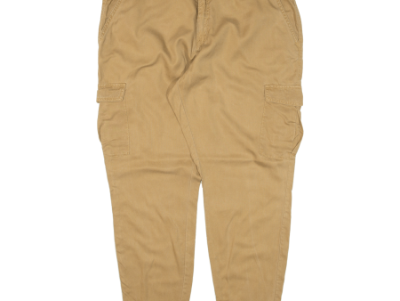 YESSICA Cargo Womens Trousers Brown Regular Tapered W36 L26 on Sale