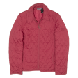 DKNY Womens Quilted Jacket Red S For Discount