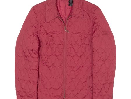 DKNY Womens Quilted Jacket Red S For Discount