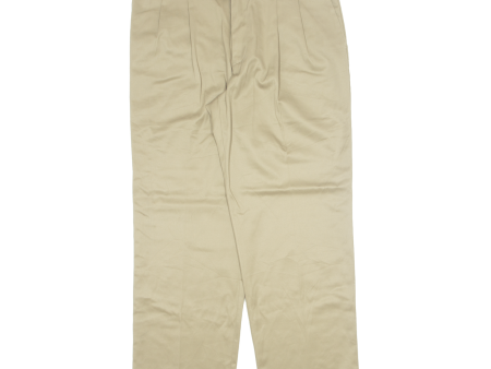 DOCKERS Signature D3 Khaki Mens Trousers Beige Classic Straight W34 L30 Cheap