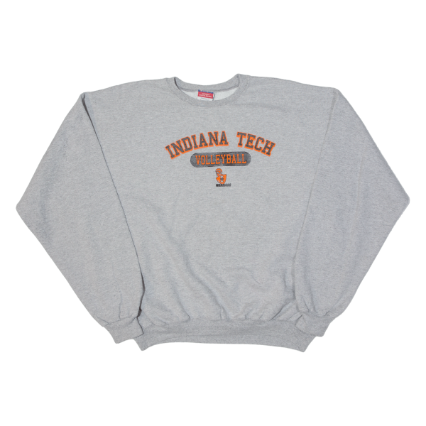 CHAMPION Indiana Tech Warriors Volleyball Womens Sweatshirt Grey USA XL Online Hot Sale