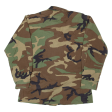 CARIBBEAN NEEDLE POINT INC Mens Military Jacket Green Camouflage S Supply