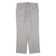 DOCKERS Check Mens Trousers Grey Regular Straight W36 L30 Cheap