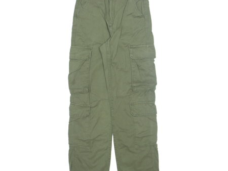 Cargo Girls Trousers Green Regular Straight W26 L30 Online now