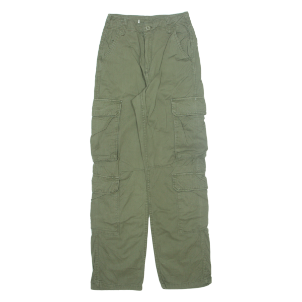 Cargo Girls Trousers Green Regular Straight W26 L30 Online now