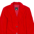 BERRI Womens Corduroy Jacket Red S on Sale