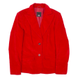 BERRI Womens Corduroy Jacket Red S on Sale