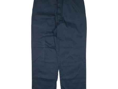 DICKIES Workwear Mens Trousers Blue Regular Straight W37 L30 Online Sale