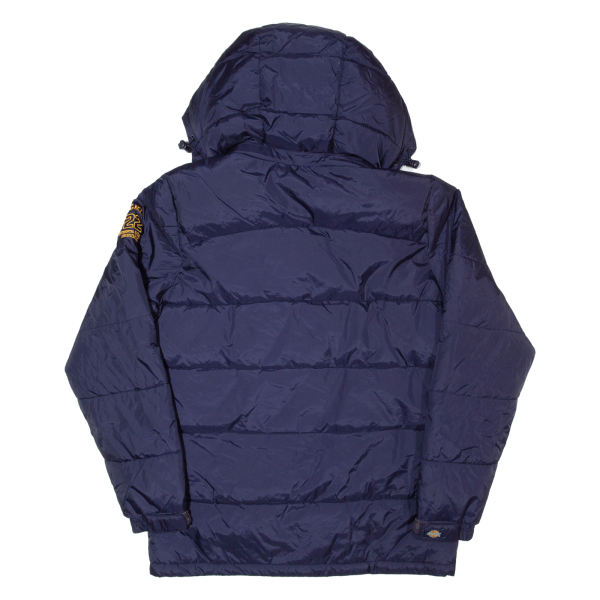 DICKIES Mens Puffer Jacket Blue Hooded S Sale