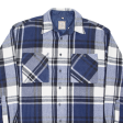 C&A Mens Heavy Shirt Blue Plaid Long Sleeve M Online Sale