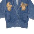 DESIGNS LIMITED Womens Denim Jacket Blue S Supply