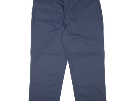 DICKIES Workwear Mens Trousers Blue Regular Straight W42 L30 Online Sale