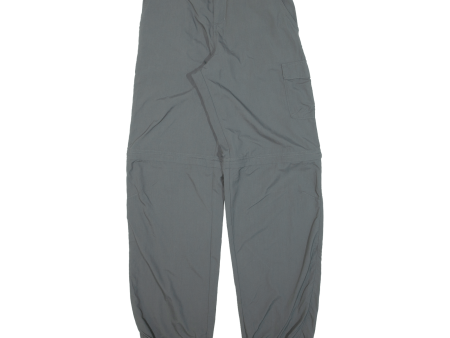 COLUMBIA Cargo Zip-off Girls Trousers Grey Loose Tapered Nylon W26 L30 Online