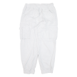 Cargo Womens Trousers White Loose Tapered W29 L26 Fashion