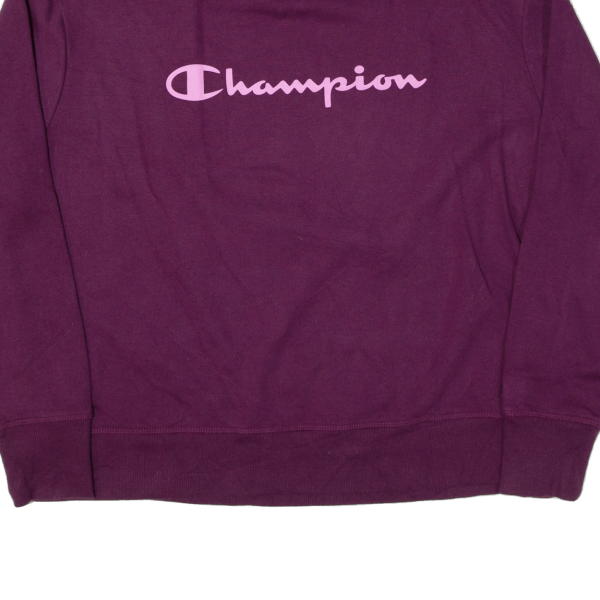 CHAMPION Womens Sweatshirt Purple High Neck L Online now