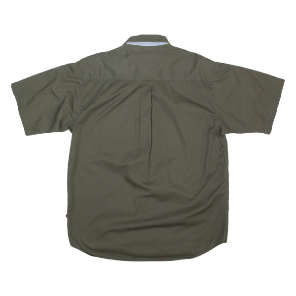 BUGLE BOY Mens Plain Shirt Green M on Sale