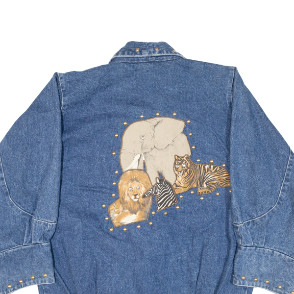 DESIGNS LIMITED Womens Denim Jacket Blue S Supply