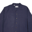 AMB Mens Plain Shirt Blue Viscose Long Sleeve XL Online Hot Sale