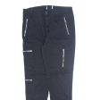 Cargo Womens Trousers Black Slim Tapered W31 L28 Hot on Sale