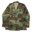 AMERICAN APPAREL, INC. Hot Weather Woodland Combat Mens Military Jacket Green Camouflage S Discount