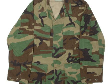 AMERICAN APPAREL, INC. Hot Weather Woodland Combat Mens Military Jacket Green Camouflage S Discount